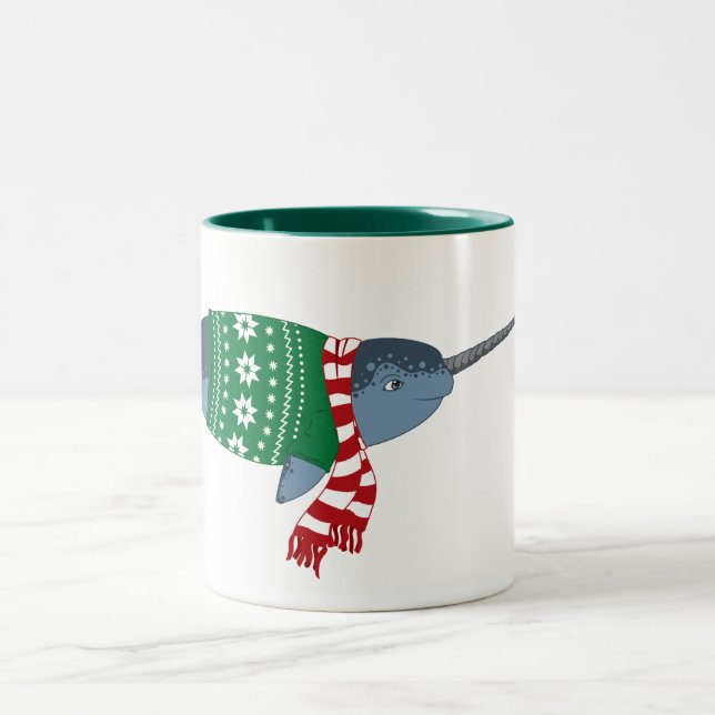 Caneca de Narwhal do Natal (Centro)