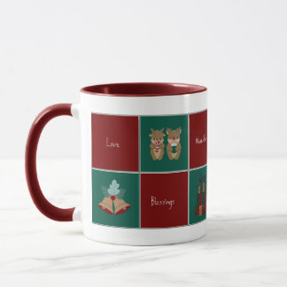 Caneca de Natal Alegre e Brilhante