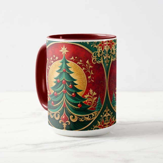 Caneca de Natal Árvore de Natal (Frente Esquerda)