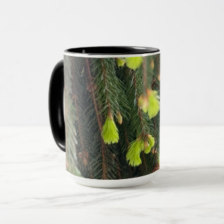 Caneca de Natal Árvore de Pinheiro Evergreen Féria