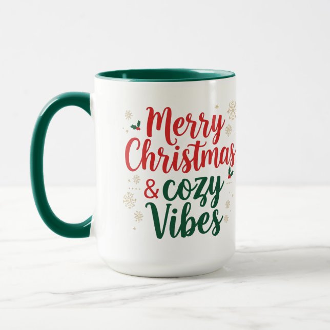 Caneca de Natal com Citação em Duas Cores, Present (Esquerda)