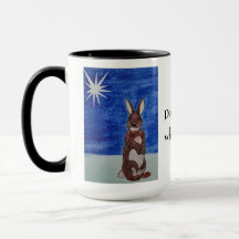 Caneca de Natal com coelho