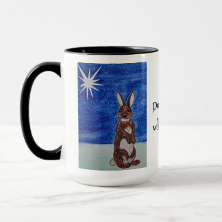 Caneca de Natal com coelho