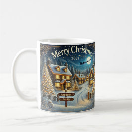 Caneca de Natal com Design de Snowy Village
