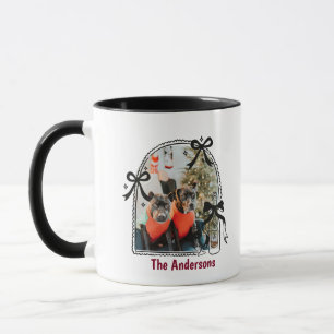Caneca de Natal com Laço Caprichoso para Foto