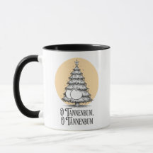 Caneca de Natal com Piada de Bunda O Tannenbum