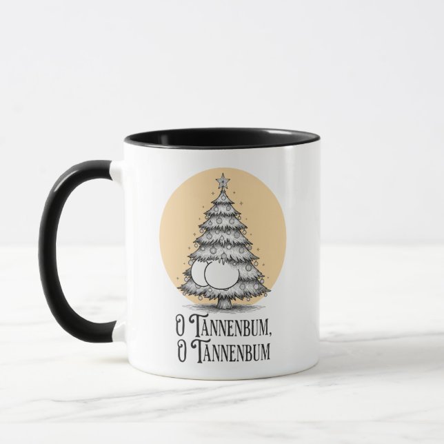 Caneca de Natal com Piada de Bunda O Tannenbum (Esquerda)
