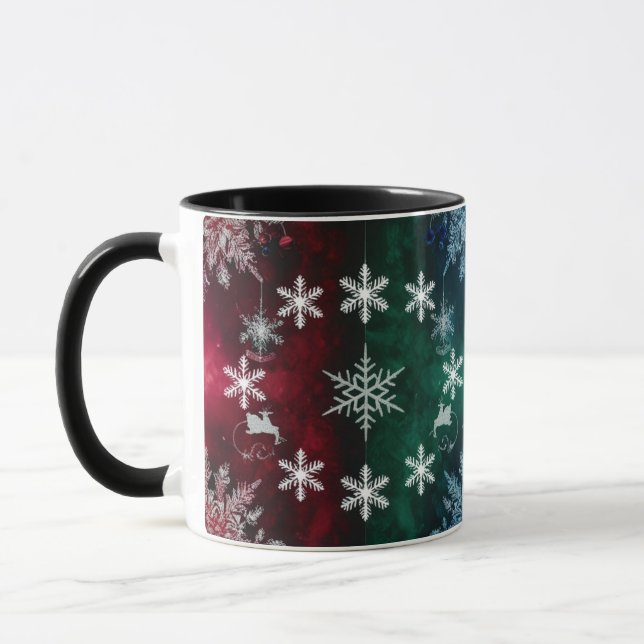 Caneca de Natal Combo Silhuetas de Floco de Neve  (Esquerda)