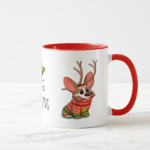 Caneca de Natal Corgi