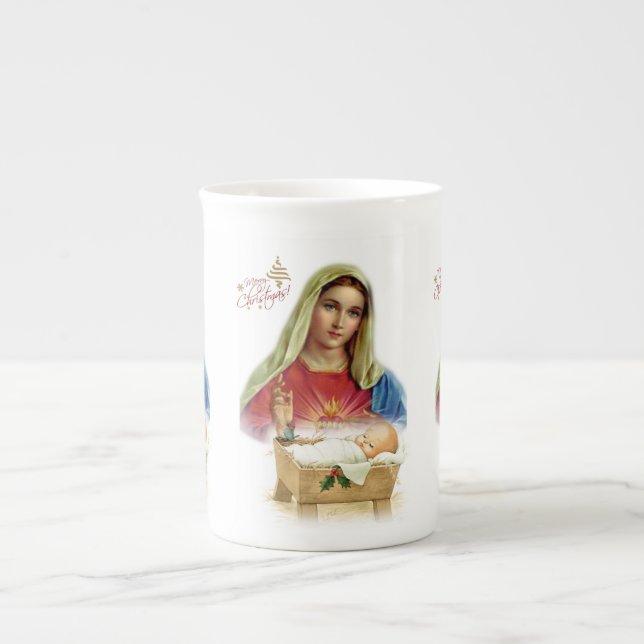 Caneca de Natal, Cristo de Jesus, Feliz Natal (Frente)