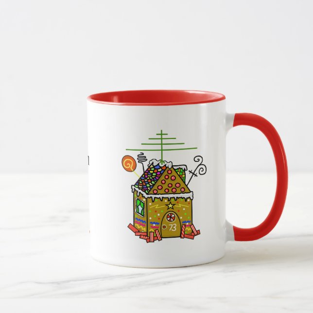 Caneca de Natal da Casa de Pão de Gengibre de Rádi (Direita)