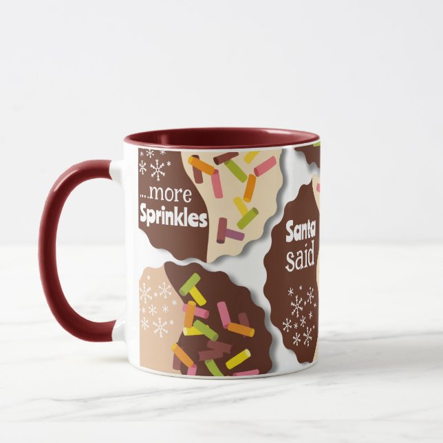 Caneca de Natal de Biscoito com Confeitos Personal (Esquerda)