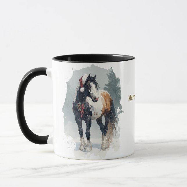 Caneca de Natal de Café Equestre (Esquerda)