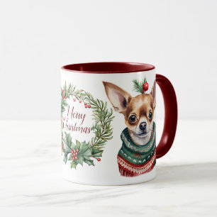 Caneca de Natal de Chihuahua Feliz