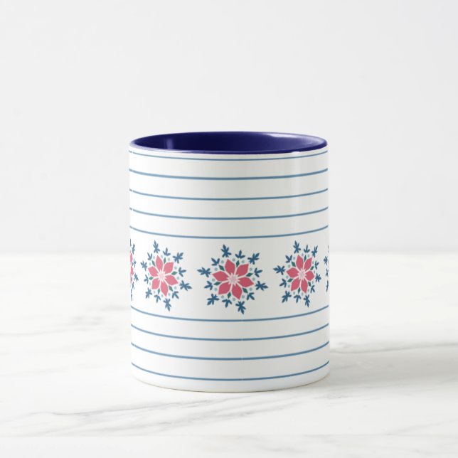 Caneca de Natal de Floco de Neve Elegante – Férias (Centro)
