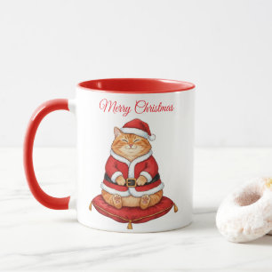 Caneca de Natal de Gato Santa Paws