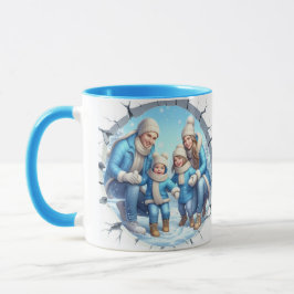 Caneca de Natal divertida da família