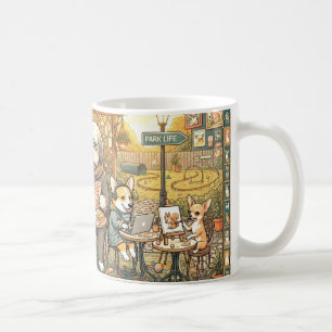 Caneca de Natal do Café para Cães Seniores