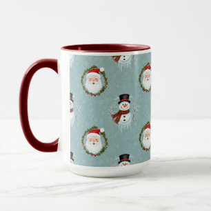 Caneca de Natal do Papai Noel e Frosty