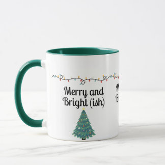 Caneca de Natal Engraçada Alegre e Brilhante(ish) 