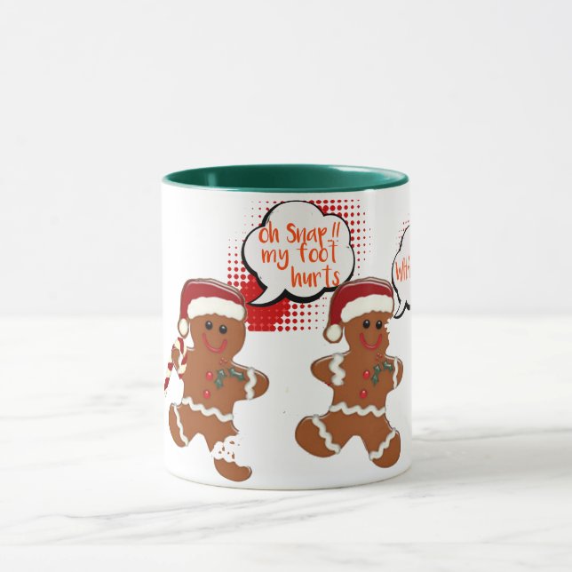 caneca de natal engraçada de biscoito gingersnap (Centro)