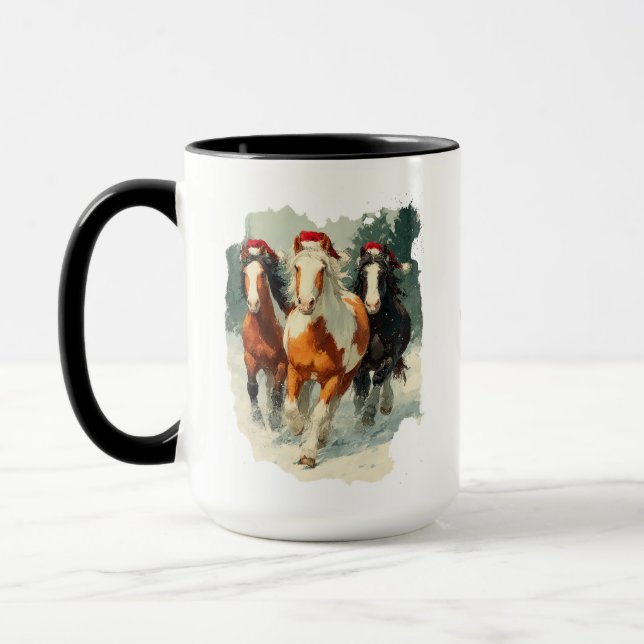 Caneca de Natal Equestre (Esquerda)