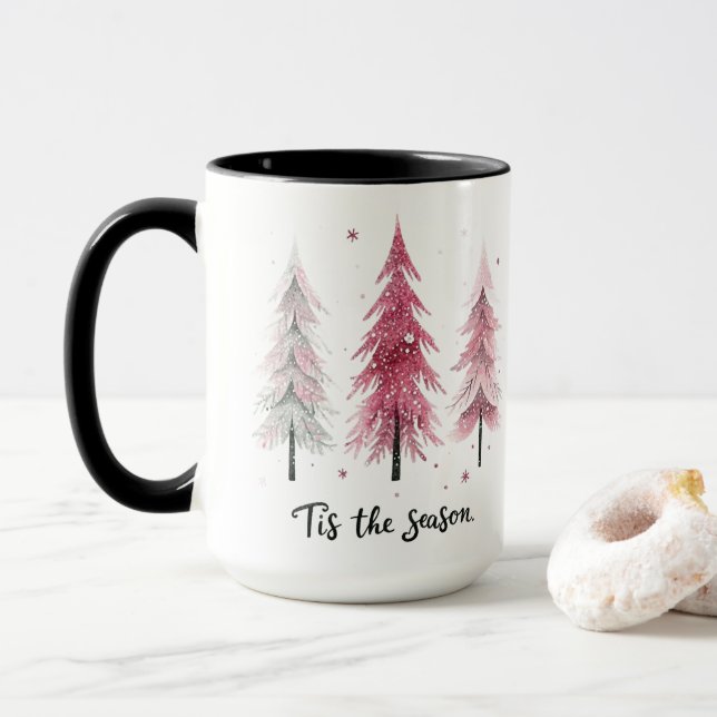 Caneca de Natal Festiva com Desenho do Papai Noel (Com Donut)