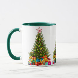 Caneca de Natal Festiva com presentes 2025