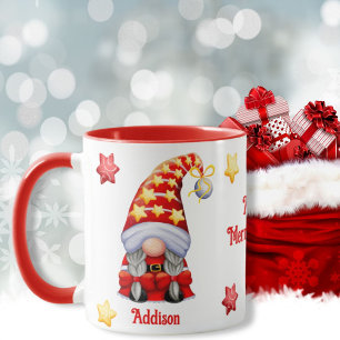 Caneca de Natal Gnome Alegre e Brilhante