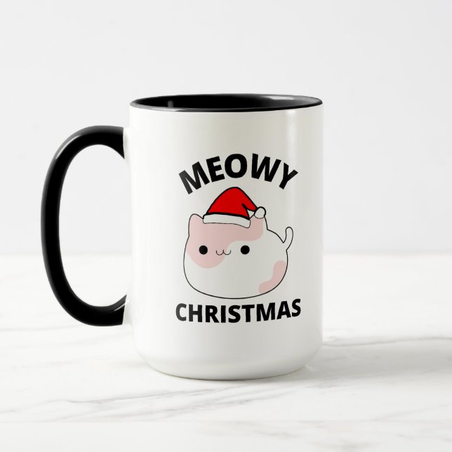 Caneca de Natal Meowy (Esquerda)