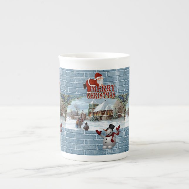 Caneca de Natal, Neve, Feliz Natal (Frente)