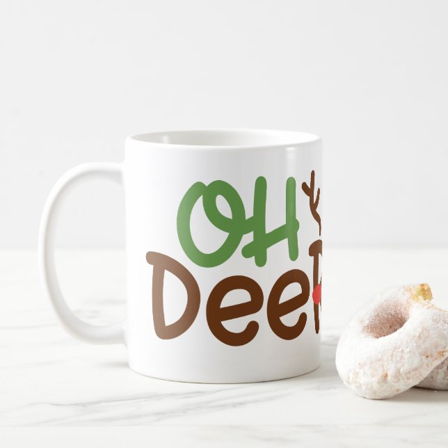 Caneca de Natal: Oh Deer Coffee (Com Donut)
