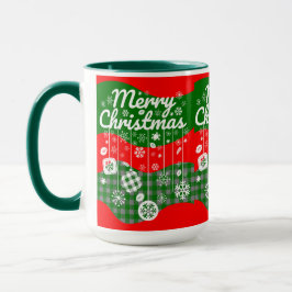 Caneca de Natal – Ornamentos Brancos & Feliz Natal
