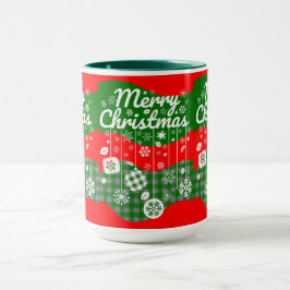 Caneca de Natal – Ornamentos Brancos & Feliz Natal