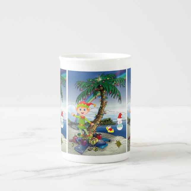 Caneca de Natal, Papais noeis de Bum de Praia, Fel (Frente)
