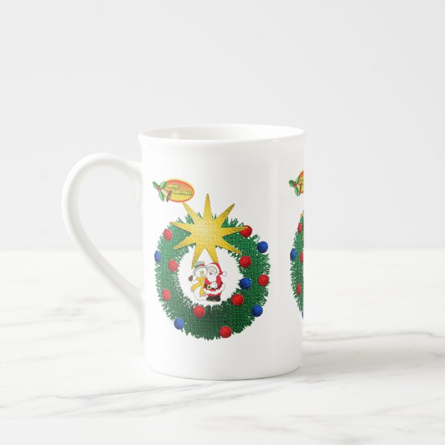 Caneca de Natal, Papais noeis, Feliz Natal (Esquerda)