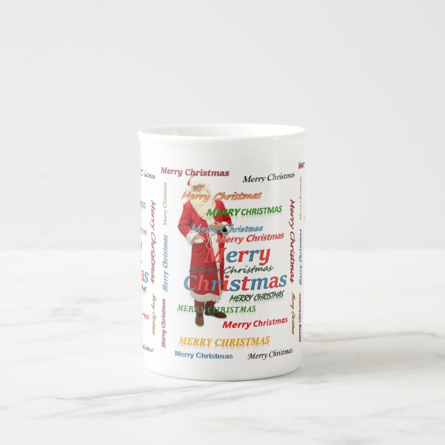 Caneca de Natal, Papais noeis, Feliz Natal (Frente)
