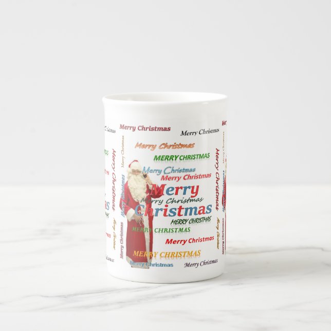 Caneca de Natal, Papais noeis, Feliz Natal (Frente)