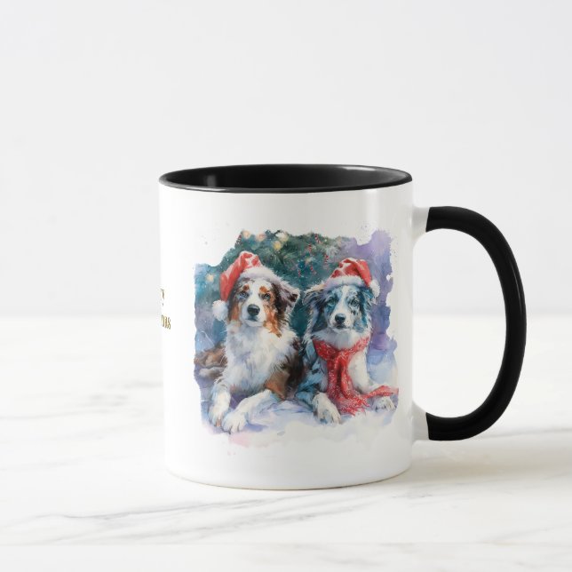 Caneca de Natal para Amantes de Cachorros (Direita)