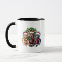 Caneca de Natal para Amantes de Cachorros