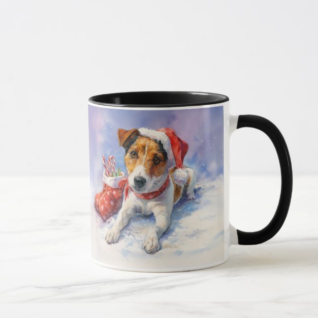 Caneca de Natal para Amantes de Cachorros (Direita)