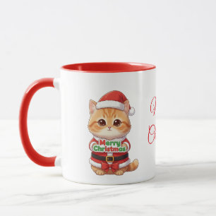 Caneca de Natal para Amantes de Gatos