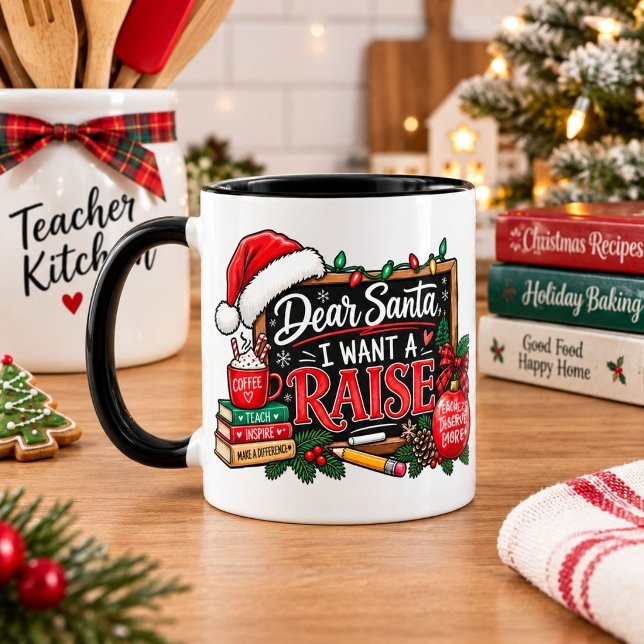 Caneca de Natal para Professor Querido Papai Noel  (Criador carregado)