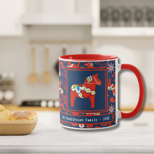 Caneca de Natal Personalizada Cavalo Dala