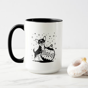 Caneca de Natal Personalizada de Chihuahua