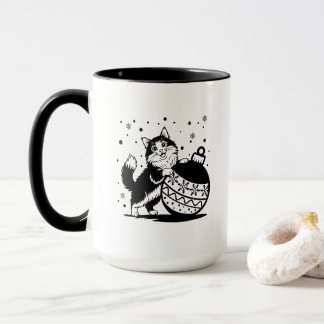 Caneca de Natal personalizada para gato