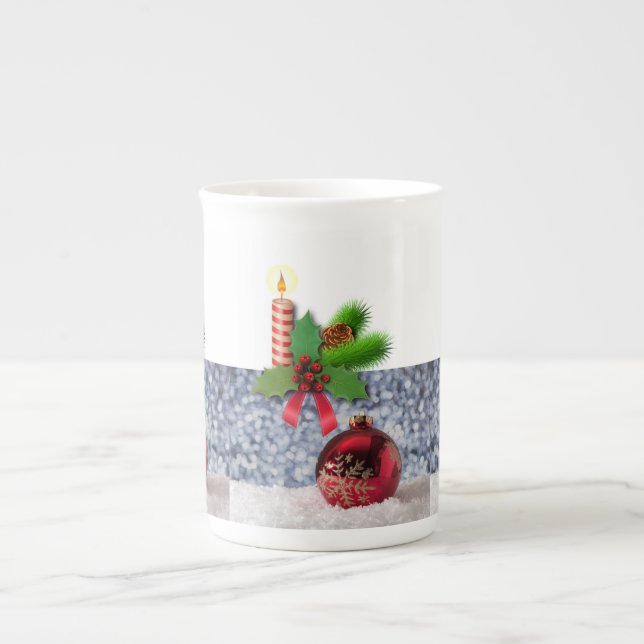 Caneca de Natal, Vela de Natal, Feliz Natal (Frente)