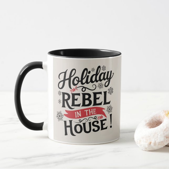 Caneca de Natal | Víblias de Natal, perfeito para  (Com Donut)