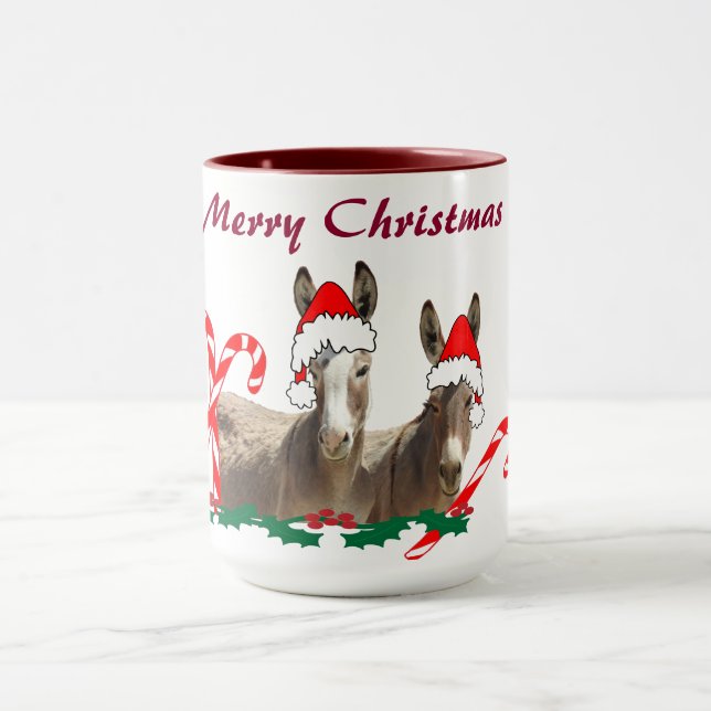 Caneca de Natal, vida selvagem, burros (Centro)