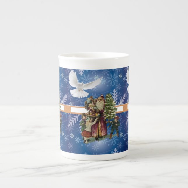 Caneca de Natal, Vintage Dove (Frente)